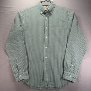 Relwen Shirt Mens Medium Sandbar Seersucker Green Striped Long Sleeve